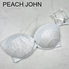 【新品タグ付き】PEACH JOHN　ピーチジョン　プランダムールストラフレス　ブラジャー　E65　TRUE WHITE　ランジェリー　下着　プレゼント　ギフト　レース　刺繍