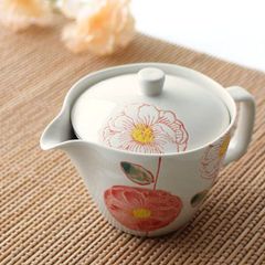 ティーポット 急須 茶器 おしゃれ かわいい 磁器 陶器 茶こし付き 波佐見焼 日本製 焼き物 紅茶ポット 洗いやすい 食洗機対応 花飾りティーポット
