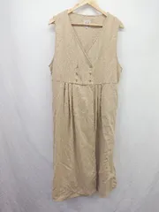 ◇ ⊂ SM2 サマンサ モスモス 厚手 - ロング ノースリーブワンピース サイズ ベージュ系 レディース E  【1506130014638】