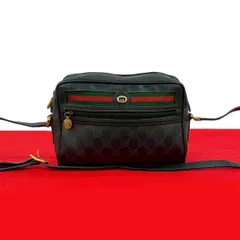 美品 レア オールドグッチ GG 総柄 レザー ショルダーバッグ ポシェット 袋 GUCCI 極 美品 保存袋付 グッチ オールドグッチ マイクロGG ロゴ