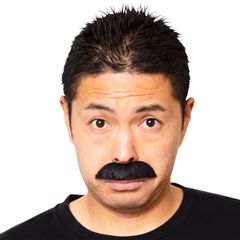 宴会の達人 文豪のひげ 黒 ジェントルマン マジシャン 手品師 男前 アーティスト 芸術家 口ひげ つけヒゲ 付け髭 コスプレ