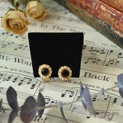 L3705-441 英国ヴィンテージ アクセサリー フラワー お花 イヤリング イギリス