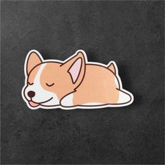 ぐったり ゆるコーギー 防水反射ステッカー