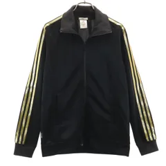 adidas アディダス トラックジャケット L ブラック ジャージ レディース 古着