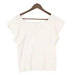 ROPE' PICNIC ロペピクニック 春夏★ レーヨン サマーニット フリルニット カットソー Sz.38 レディース 白