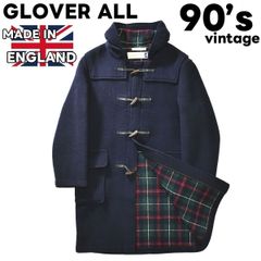 希少✨　白タグ　グローバーオール　英国製　ダッフルコート 裏地チェック　ブラック グローバーオール 90s ヴィンテージ 白タグ ダッフルコート