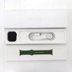 【三重店】Apple Watch Series 7 GPS+Cellularモデル 45mm グリーンアルミニウムケースとクローバースポーツバンド MKJR3J/A【139-B844】