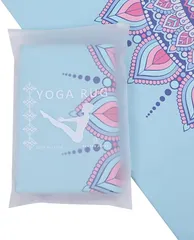 Mahila.Kura ヨガラグ 滑らない ホットヨガ ヨガタオル ヨガラグタオル 軽い マイクロファイバー 01sky-flower( sky-flower)