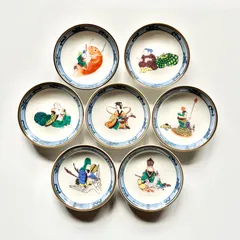 【九谷焼】豆皿揃え『七福神』