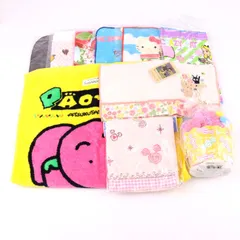 ハンカチ 10点セット 未使用有 ハローキティ ご当地 他 キャラクター まとめて 大量 小物 レディース 【中古】