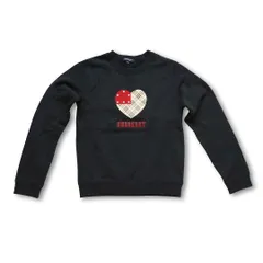 BURBERRY LONDON バーバリー ロンドン ノバチェック ハートプリント ロゴ 長袖 スウェット Tシャツ ブラック キッズ size 150A 国内正規タグ