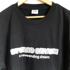 (^w^)b GU ジーユー STUDIO SEVEN スタジオセブン ティー シャツ Tシャツ 黒 ブラック シンプル メンズ クルーネック 丸襟 春 夏 秋 タウンユース アウトドア カジュアル サイズ L