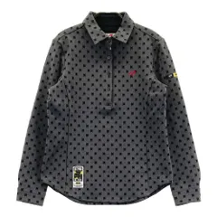 サイズ：0 MASTER BUNNY EDITION マスターバニーエディション ×BATMAN 長袖ポロシャツ 総柄 グレー系 [240101281795]# ゴルフウェア レディース ストスト