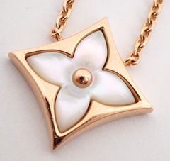 美品 LOUIS VUITTON(ルイヴィトン) モノグラム･スター Q3521 パンダンティフ シェル 750PG 6.2g ピンクゴールド K18PG メンズ レディース