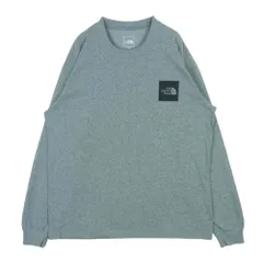 THE NORTH FACE ノースフェイス NT82334 Square Logo Tee スクエアロゴ プリント ロングスリーブ 長袖 カットソー Tシャツ ロンT グレー系 XXL【中古】