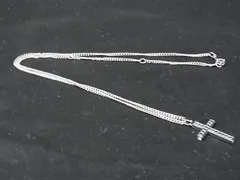 ■美品■ SWAROVSKI スワロフスキー クロス 十字架 ラインストーン ネックレス ペンダント アクセサリー シルバー系 DJ0241