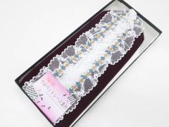 【一輝堂】【着物】和装小物　ベルベット　レース　重ね衿　未使用品　25w04-5800