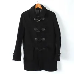 ナノユニバース ダッフルコート ウール100% アウター黒 メンズ Mサイズ ブラック nano universe 【中古】