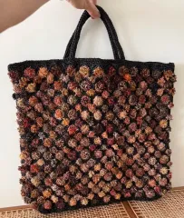 sophie digard 花モチーフ 未使用品 希少！ - かごバッグ