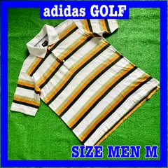 adidas GOLF アディダスゴルフ 半袖 コットン ボーダー ポロシャツM