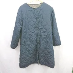 ◇ ⊇ ノーブランド リバーシブル 長袖 キルティングボアジャケット サイズＬ ネイビー系 メンズ E  【1507280014356】