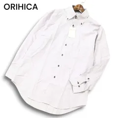【新品 未使用】 ORIHICA オリヒカ 通年★ 長袖 ボタンダウン ストライプ シャツ ワイシャツ Sz.L メンズ ビジカジ
