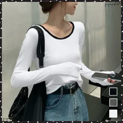 長袖Tシャツ レディース秋服 カットソートップス シンプル カットソー 韓国風 クルーネック カジュアル 無地 春秋ベーシック大人 着やせtシャツ インナートップス