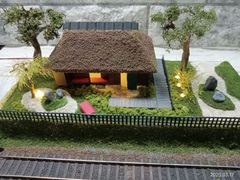 HOゲージ】茅葺き屋根の古民家 ジオラマ＆モジュール（☆建屋