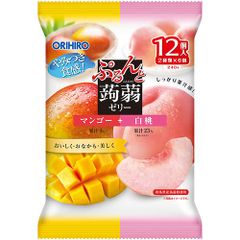 オリヒロ　ぷるんと蒟蒻ゼリーパウチ　マンゴー＋白桃　こんにゃく　コンニャク　【ORH】