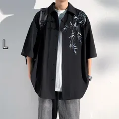 [L]メンズ ファッション 服  オシャレ シンプル 大人 かっこいい 大きいサイズ ストリート 紳士服  半袖 シャツ 夏 薄手 フレンド トップス 冷感