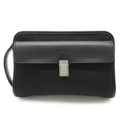 GUCCI グッチ セカンドバッグ クラッチバッグ ハンドバッグ ナイロンキャンバス レザー ブラック 黒 シルバー金具 108844