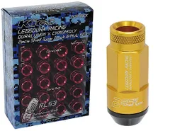 協永産業/KYO-EI Kics レデューラレーシング シェルタイプロック＆ナットセット RL53 ゴールド M12×P1.25 ローレットタイプ RL53-13A