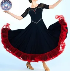 新品 未使用 新作 社交ダンス　ドレス　モダンドレス 　発表会　パーティー オーダーメイド