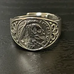 メンズリング　インディアンスカル　メンズアクセサリー　メキシカンアクセサリー　ヴィンテージ　シルバー　silver