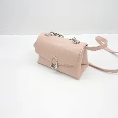 【美品】CHARLES & KEITHチェーン付きウォレットバッグ/くすみピンク 美品】CHARLES & KEITHチェーン付きウォレットバッグ/くすみピンク