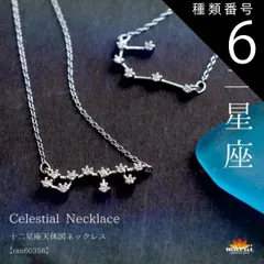 種類6:乙女座 ネックレス レディース  金属アレルギー シンプル 胸元に夜空を彩る。十二星座天体図ネックレス チェーン アクセサリー 925シルバー スターリングシルバー シルバー 十二星座 星 星座 誕生日 きれいめ プレゼント n_marai 春服
