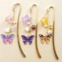バタフライ　ブックマーカー　ハンドメイド