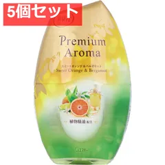 お部屋の消臭力 プレミアムアロマ 玄関・リビング用 スイートオレンジ＆ベルガモット 400mL 5個セット まとめ売り