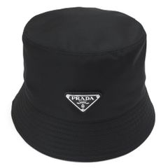 PRADA プラダ 帽子 バケットハット 2HC137 2DMI F0002 バケツハット トライアングルロゴ ブラック 黒 TESSUTO NERO