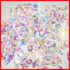 【特売】ZHEJIA ラインストーン ネイル クリスタル ネイルパーツ （120個）大容量セット ネイルストーン ケース入り diy ネイルセット 大容量セット ネイルを飾てと服装使用 高い採光 ネイル デコ用 混合色