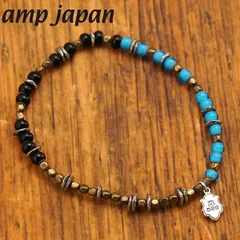【新品】amp japan アンプジャパン トリプルパーツビーズ ブレスレット ブルー 日本製 AMP JAPAN  HYHK-411BL 正規品
