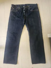 超美品【RRL】LOW STRAIGHT LEG デニム USA製　色落ち加工 RRL(ダブルアールエル) LOW STRAIGHTデニムパンツ インディゴ