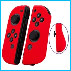 【在庫処分】Nintendo Switchに対応 Joy-Con用 シリコンケース (L)/(R) カバー RDFJ ニンテンドースイッチ コントローラ用 保護ケース キズ防止 滑り止め (レッド)