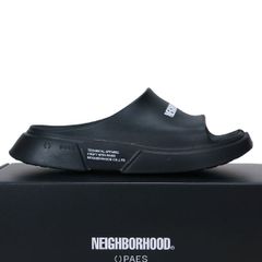 NEIGHBORHOOD ネイバーフッド x PASE ペイズ 24SS NHXPAES.SLIDE 241BP44N-FW01S スライド ブラック リカバリー サンダル サイズ27.0cm augk