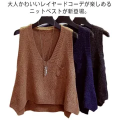 冬 ショート丈 トップス 通勤 Ｖネック オフィス ニットベスト ベスト ニット レディース フォーマル ノースリーブ レイヤード 重ね着 ゆったり 大きいサイズ 体型カバー エレガント カジュアル #welle579552