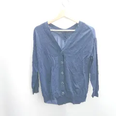 ◇ ⊂ Auief 長袖 カーディガン サイズ38 ネイビー レディース E  【1502180043451】