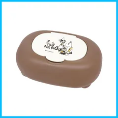 【在庫セール】錦化成 ウェットティッシュ おしりふき ケース ムーミン ブラウン 約19×13×7.5cm 日本製 ワンプッシュオープン式