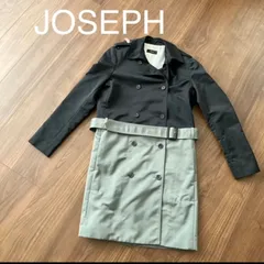 中古品 JOSEPH ジョゼフ トレンチコート ブラック グレー 38のサムネイル