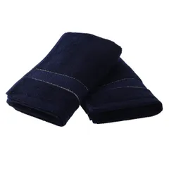 新品 ツバメタオル プレミアム 明治45年創業 泉州タオル 日本製 ホテル仕様 フェイスタオル 2枚セット [クレディア] 厚手 最上級グレード ピマコットン 綿100％ 340匁 ネイビー