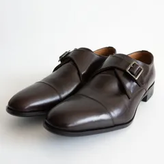 【試着のみ美品】REGAL【モンクストラップ レザーシューズ】24cm リーガル ブラウン 革靴 25080396